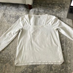 Long-sleeved J. Crew blouse. Medium. Minor stain on one sleeve (pictured).